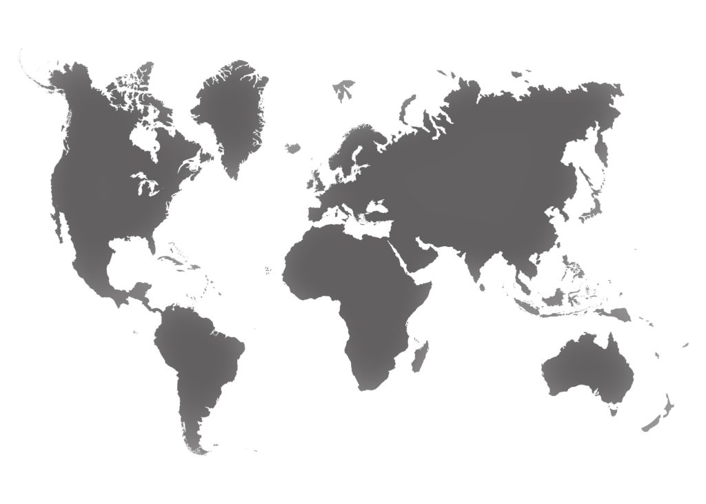 Map of the World on a white background - ITW Rippey